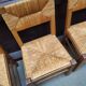 4 chaises paillées années 50