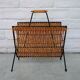 Vintage wicker magazine holder