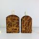 Pair of lamps in elm burl, vintage