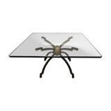 Peter Ghyczy iron and brass coffee table