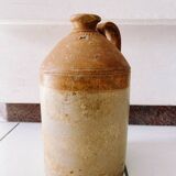 Old british rum jug 19th in stoneware