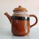 Coffee pot decor Hawai des Faienceries de Sarreguemines vintage 60s and 70s
