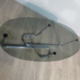 Oval glass coffee table 70