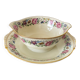 Limoges Bernardaud. Sauce boat in porcelain with floral decorations.