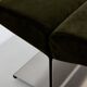 Pair of ottomans by Paul Geoffroy, brushed steel and alcantara, 1975