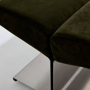 Pair of ottomans by Paul Geoffroy, brushed steel and alcantara, 1975