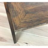 Mid-century solid wood compass side table