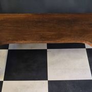 Antique dressing table with marble and solid wood with mirror.