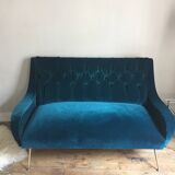 Restored vintage two-seater sofa of Italian origin