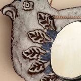 Vallauris earthenware bird mirror