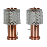 Pair of Copper Table Lamps by Kamenický Šenov, Czechoslovakia 1970