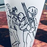 Set of glasses drawn by Cabù