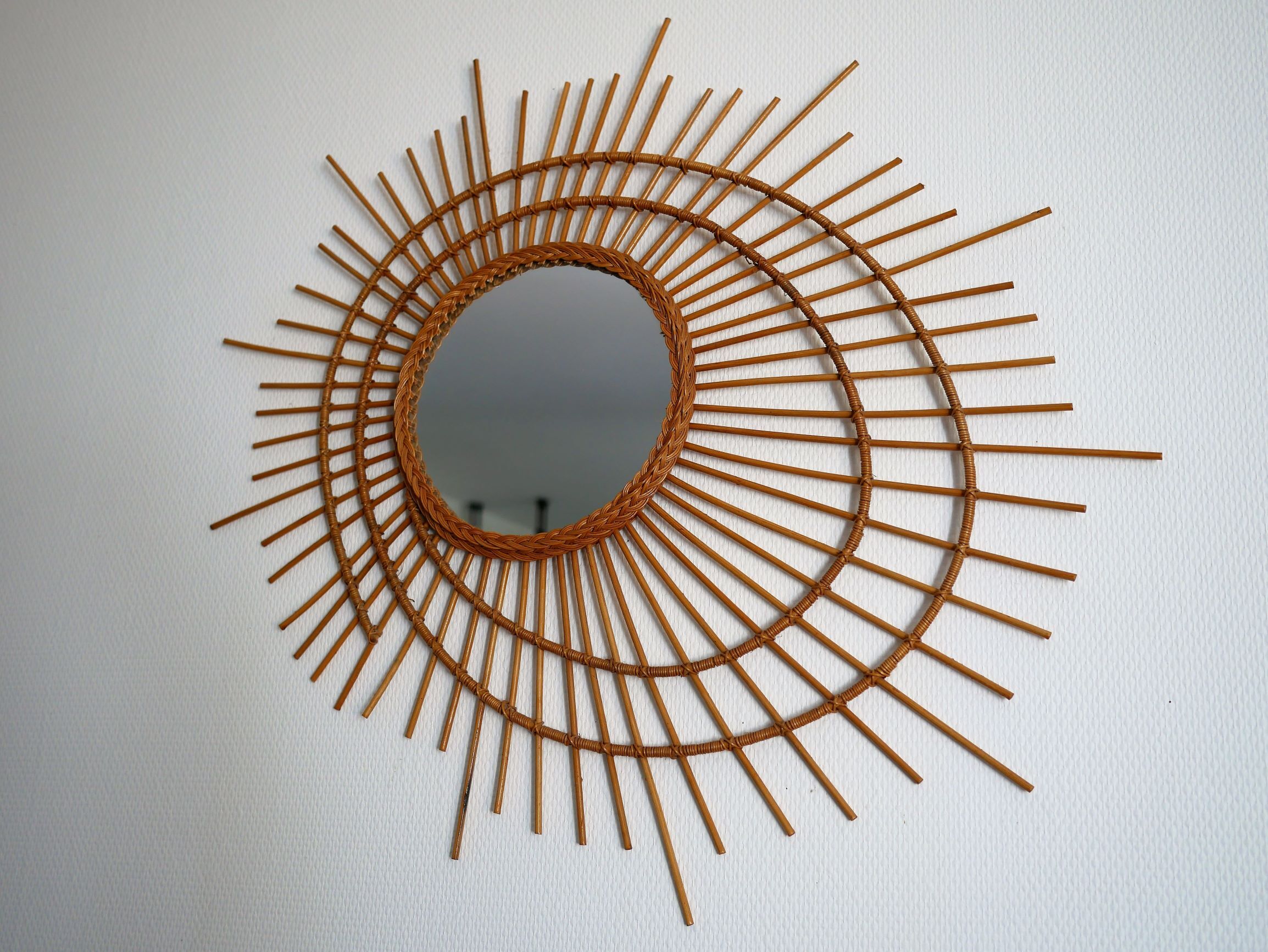 Mirror rattan galaxy 79x67cm