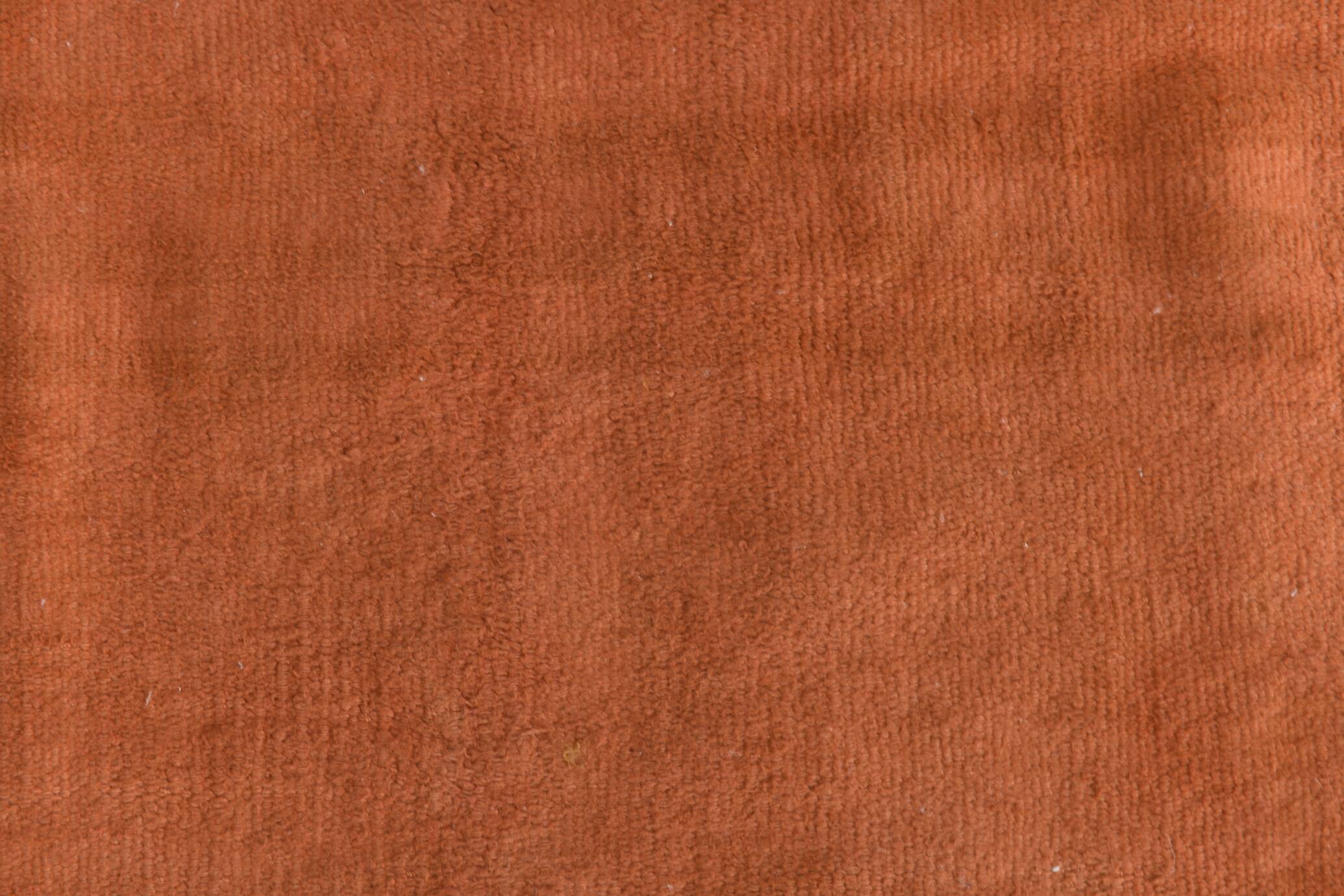 Tapis de couloir vintage orange brun terracotta, 75 x 279 cm