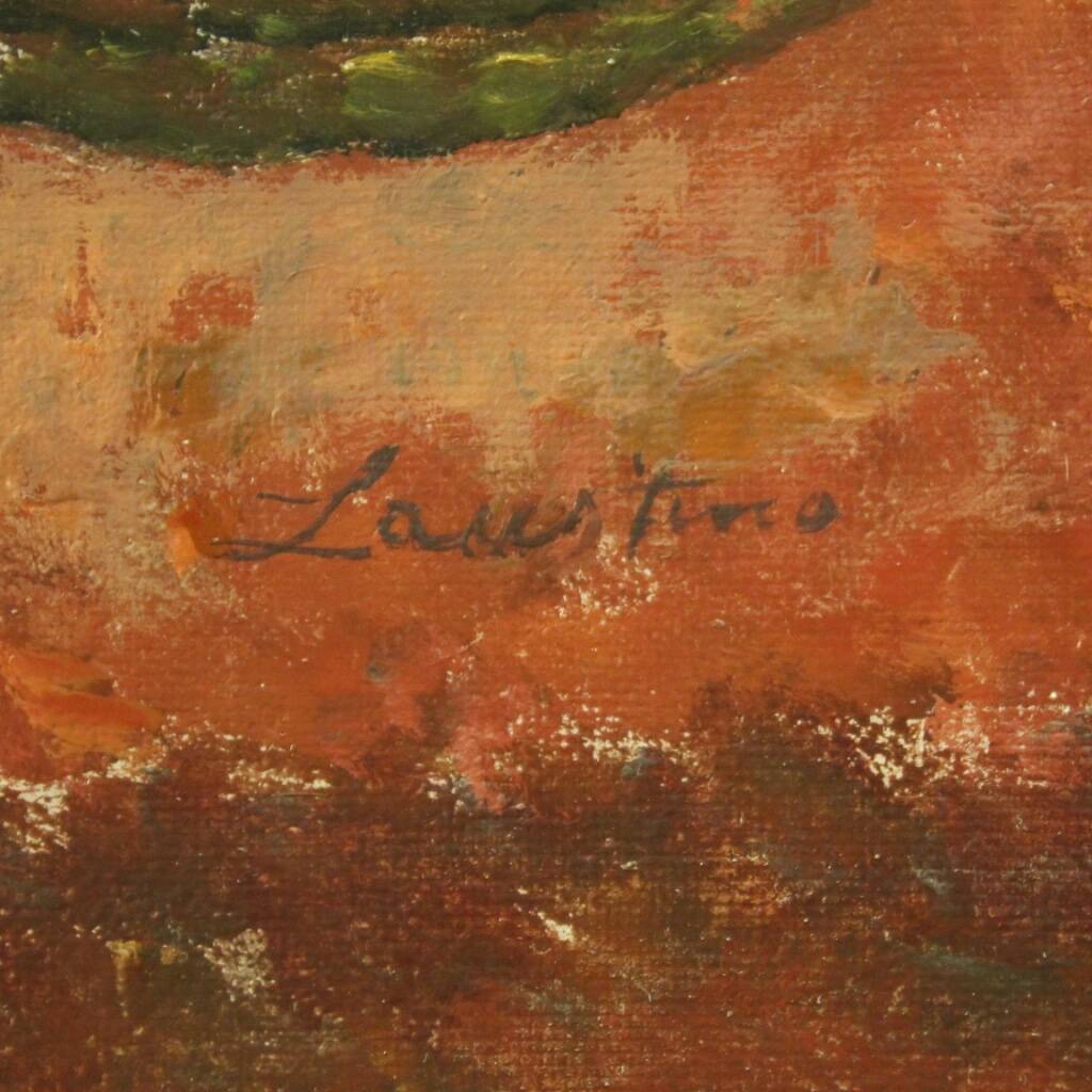 Signed painting oil on masonite still life dated 1942