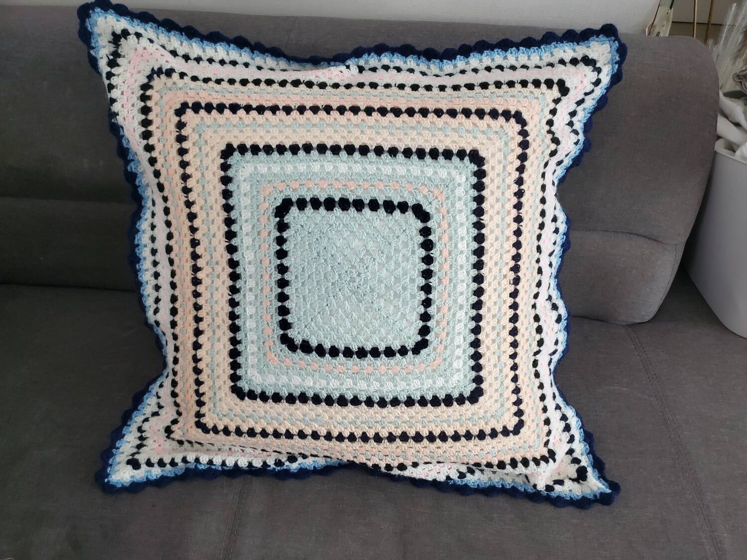 Housse de coussin Vintage au crochet