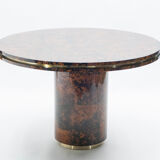 Table véritable écailles de tortue et laiton par Ottini Milano 1973