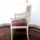 Fauteuil canné de style Louis XV bois laqué