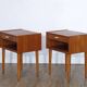 Pair of vintage Scandinavian teak bedside tables 1960