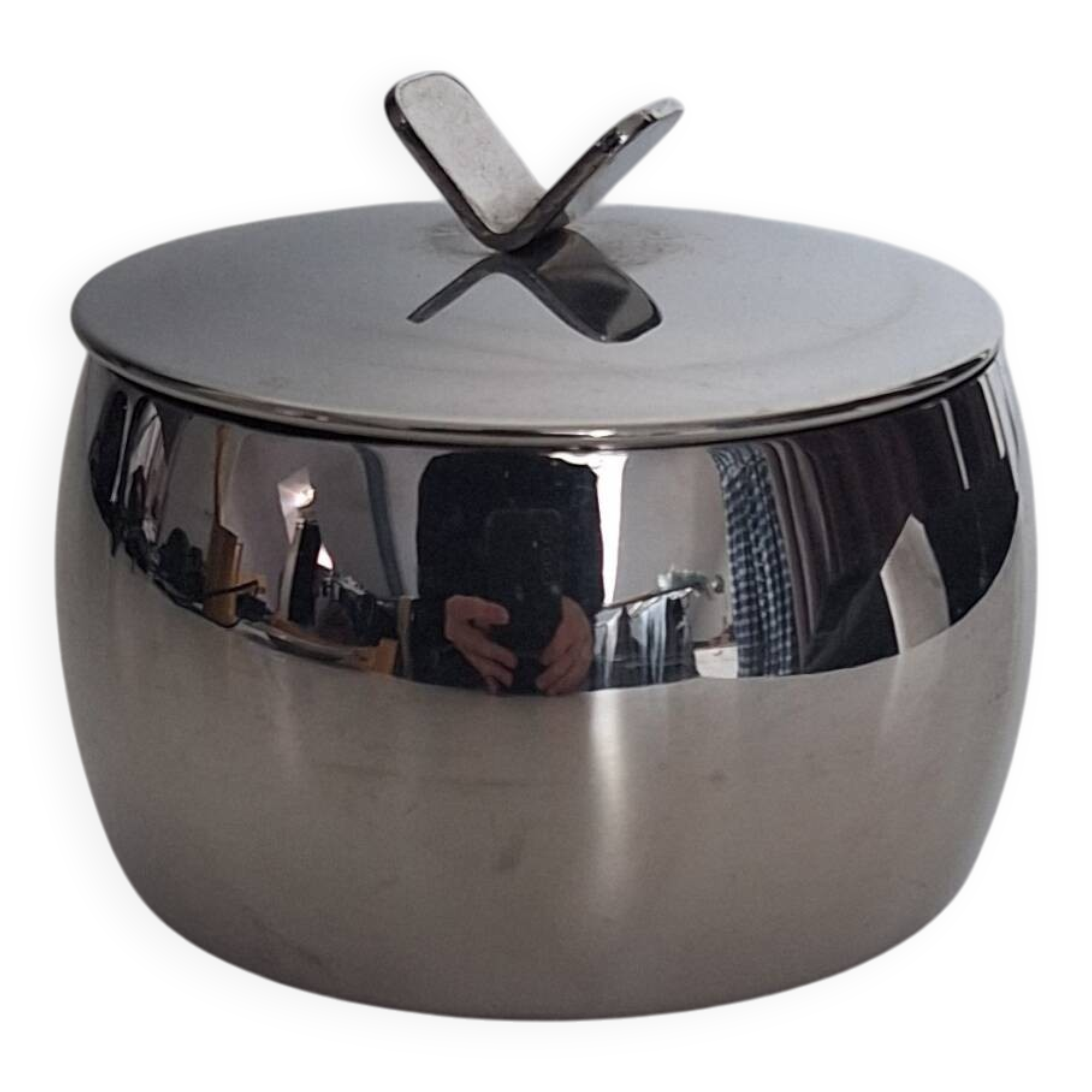 Stainless steel sugar bowl by Guy Degrenne