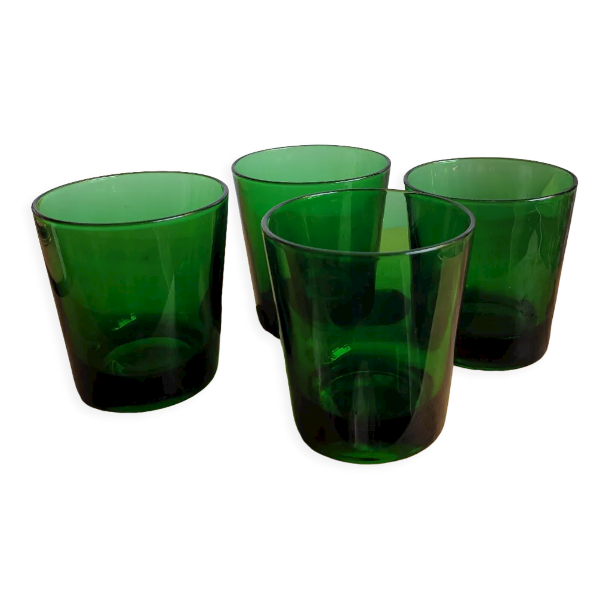 Set of 4 glasses thick bottom
