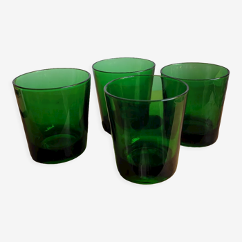 Lot de 4 verres fond épais