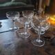 5 finely cut champagne coupes (1950s–1960s)