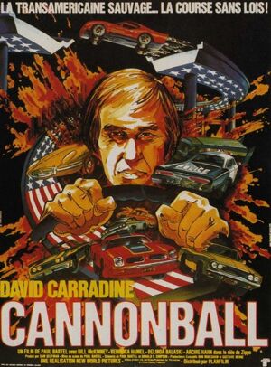 Affiche cinéma originale de 1976.Cannonball,David