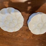 Set of 12 plates and its oyster dish