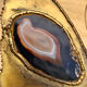 Butterfly wall light Henri Fernandez brass and agate