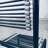 Postmodern sandows chairs attributed to rene herbst for ecart international, 1980s, set of 6