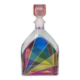 Carafe ou bouteille décorative d'exception des années 1970, signée Luigi Bormioli. Fabriquée en Italie.