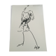 Christian Dior fashion illustration, spring summer collection 1987