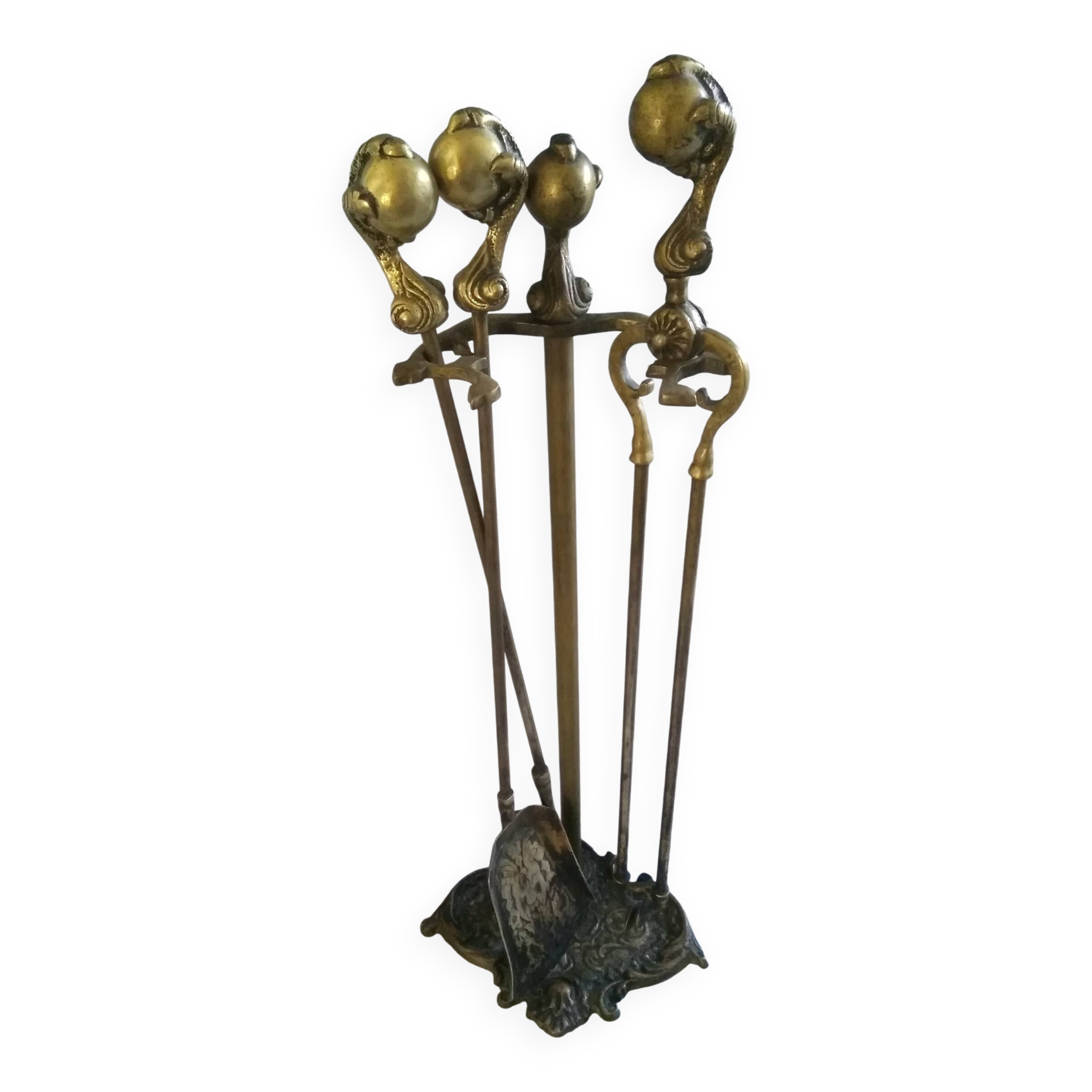 Bronze fireplace servant with eagle claws and raptor claws