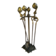 Bronze fireplace servant with eagle claws and raptor claws