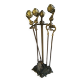 Bronze fireplace servant with eagle claws and raptor claws