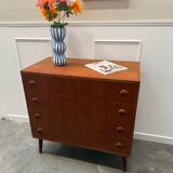 Scandinavian chest of drawers with compass feet