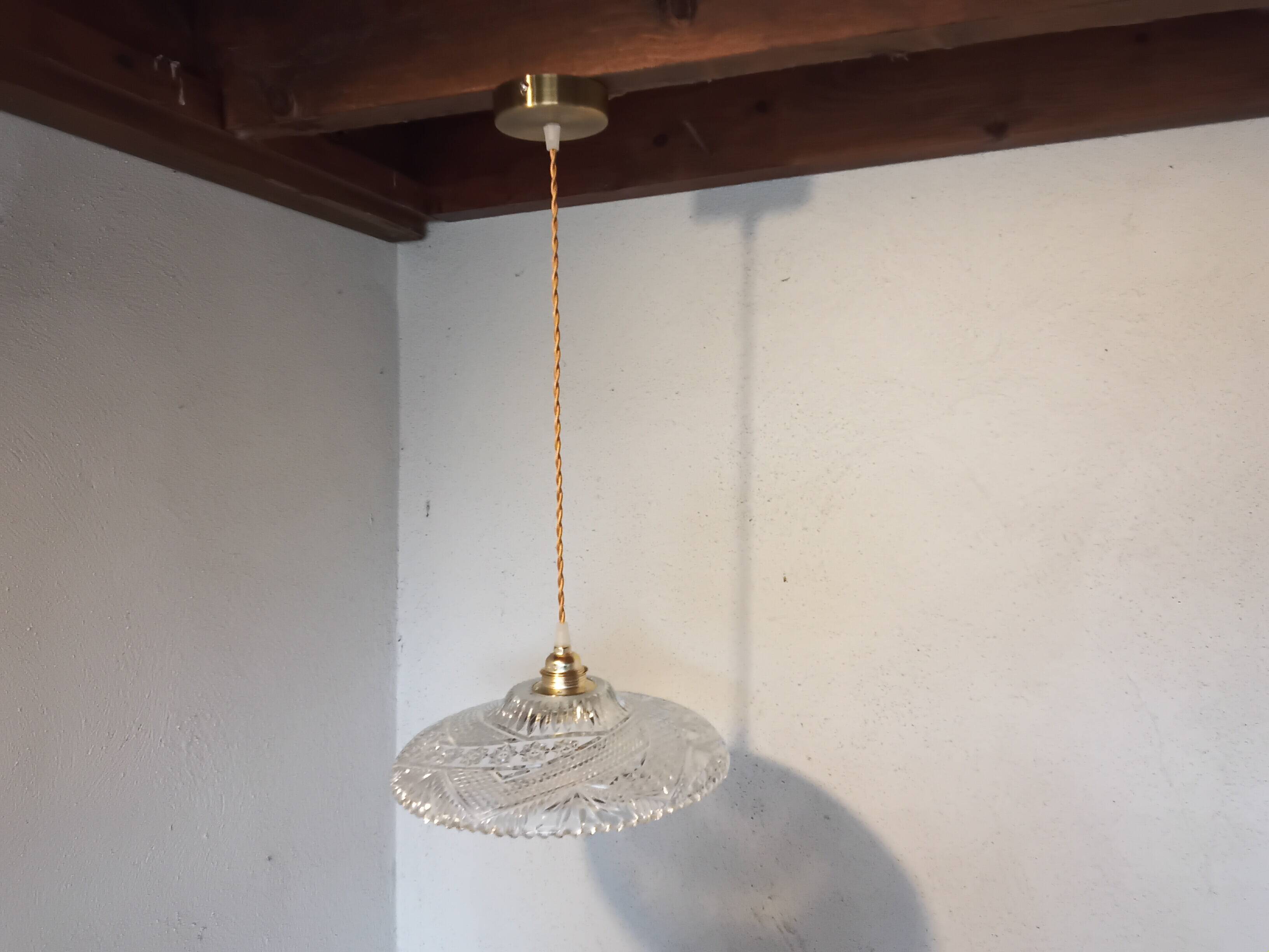 Vintage glass pendant light