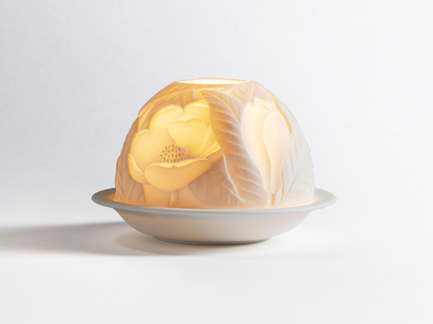 Photophore Bernardaud Lithophanie Tulip blossoms