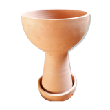 Terracotta planter with saucer
