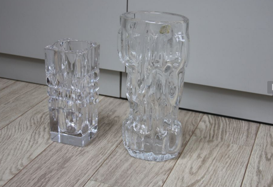 Vintage crystal vases