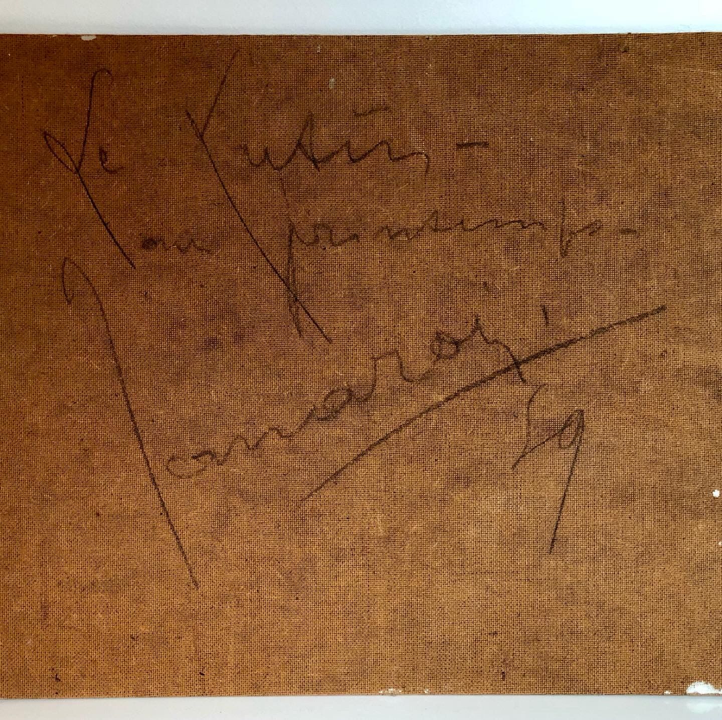 Oil on vintage panel signed, "Le Printemps"