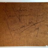 Oil on vintage panel signed, "Le Printemps"