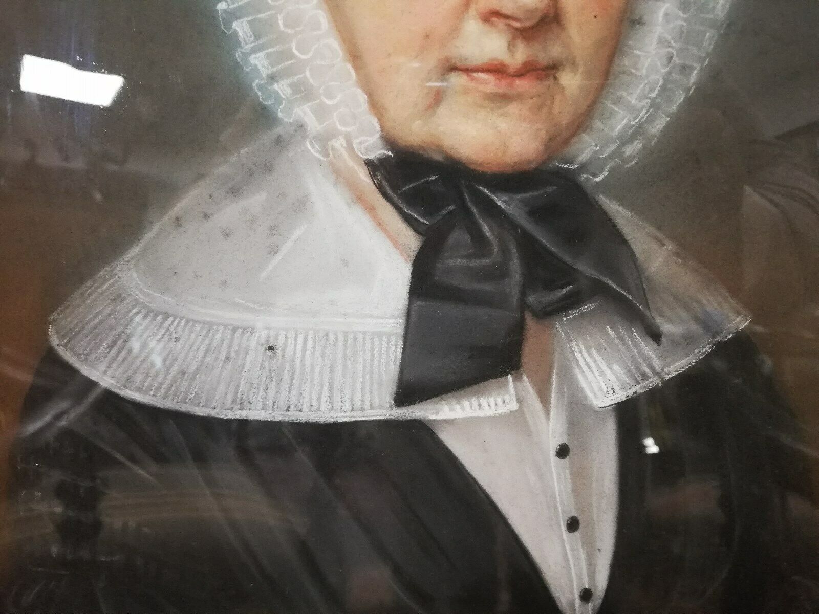 Old portrait pair man & woman