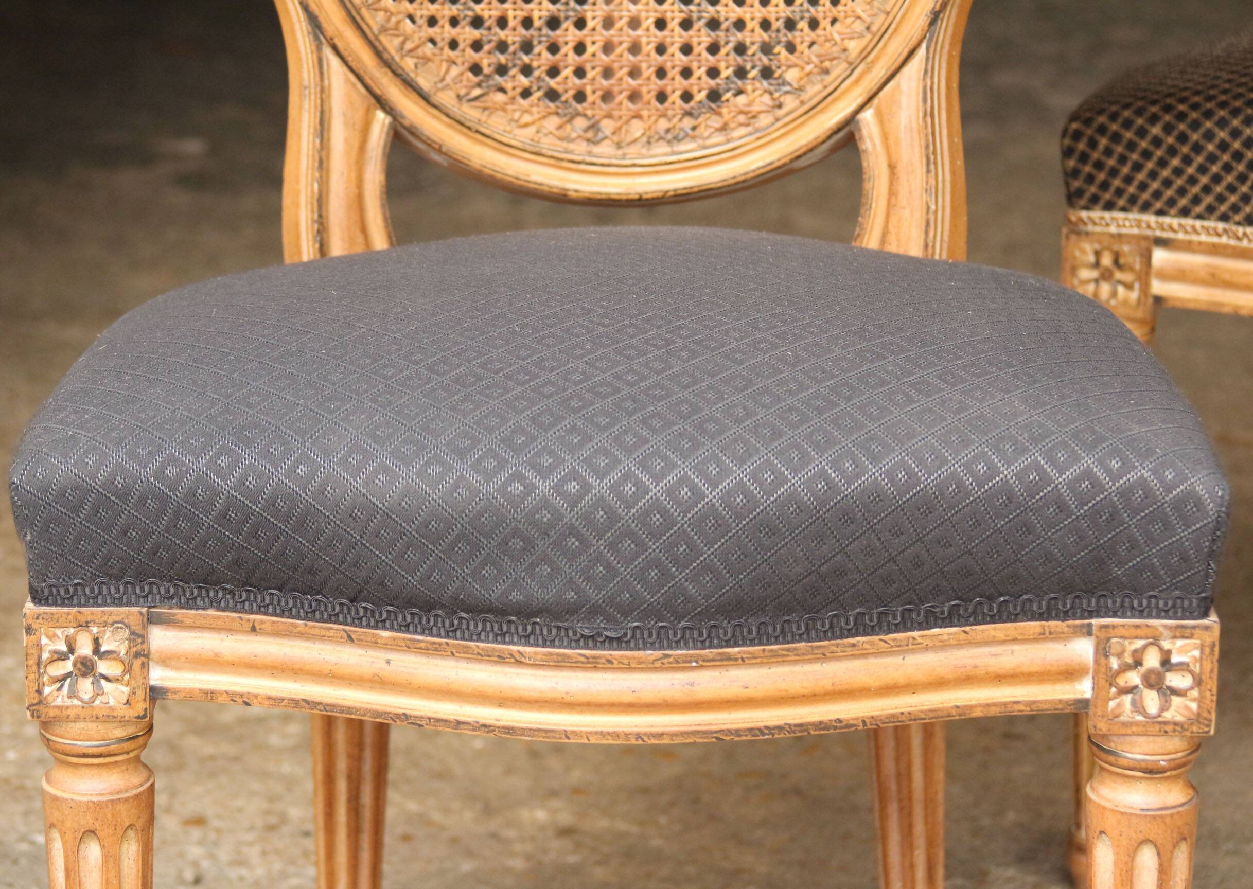 Two solid walnut chairs. Work from the suburbs, circa 1900