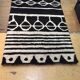 Berber carpet Oudéa pure black and white wool - 290 cm x 210 cm