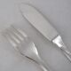 Alfénide Christofle Saigon Art Deco, 8 fish cutlery, 16 pieces.