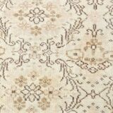 Vintage All-Over Floral Beige & Brown Turkish Rug, 212x317Cm
