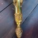 Antique gilded bronze chandelier in Louis XVI style, 4 lights, in working condition - 3.2 kg!