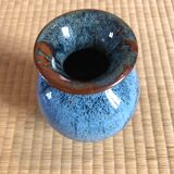 Signed vase in glazed ceramic